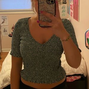 floral american eagle top